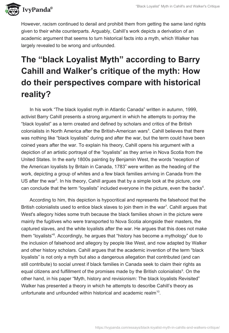 “Black Loyalist” Myth in Cahill's and Walker's Critique. Page 2