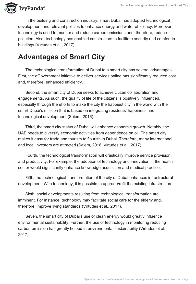 Dubai Technological Advancement: the Smart City. Page 4
