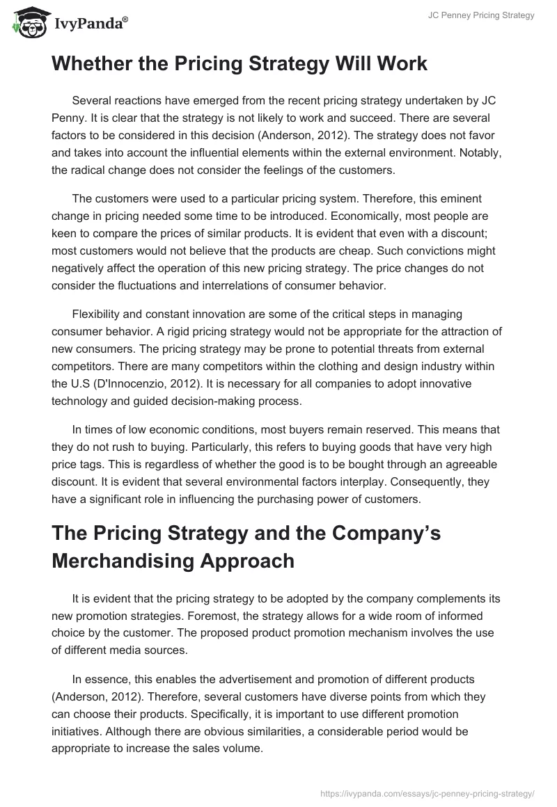 JC Penney Pricing Strategy. Page 3