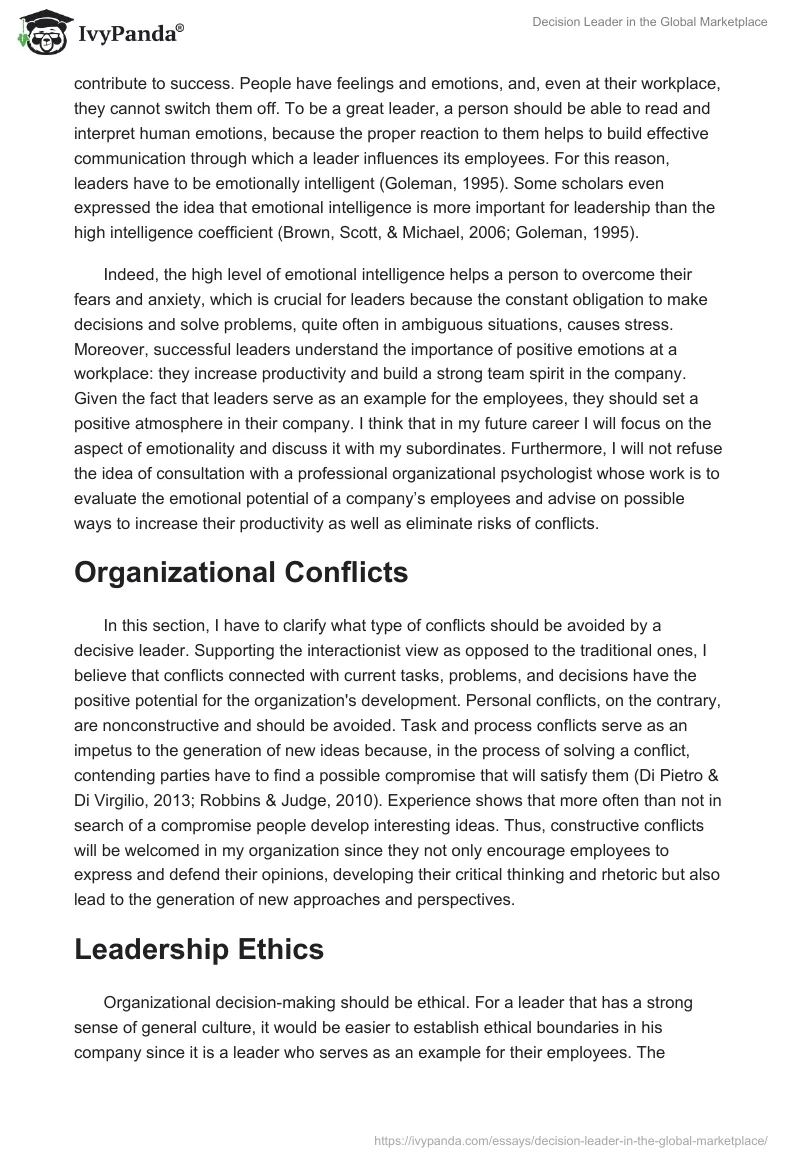 Decision Leader in the Global Marketplace. Page 5