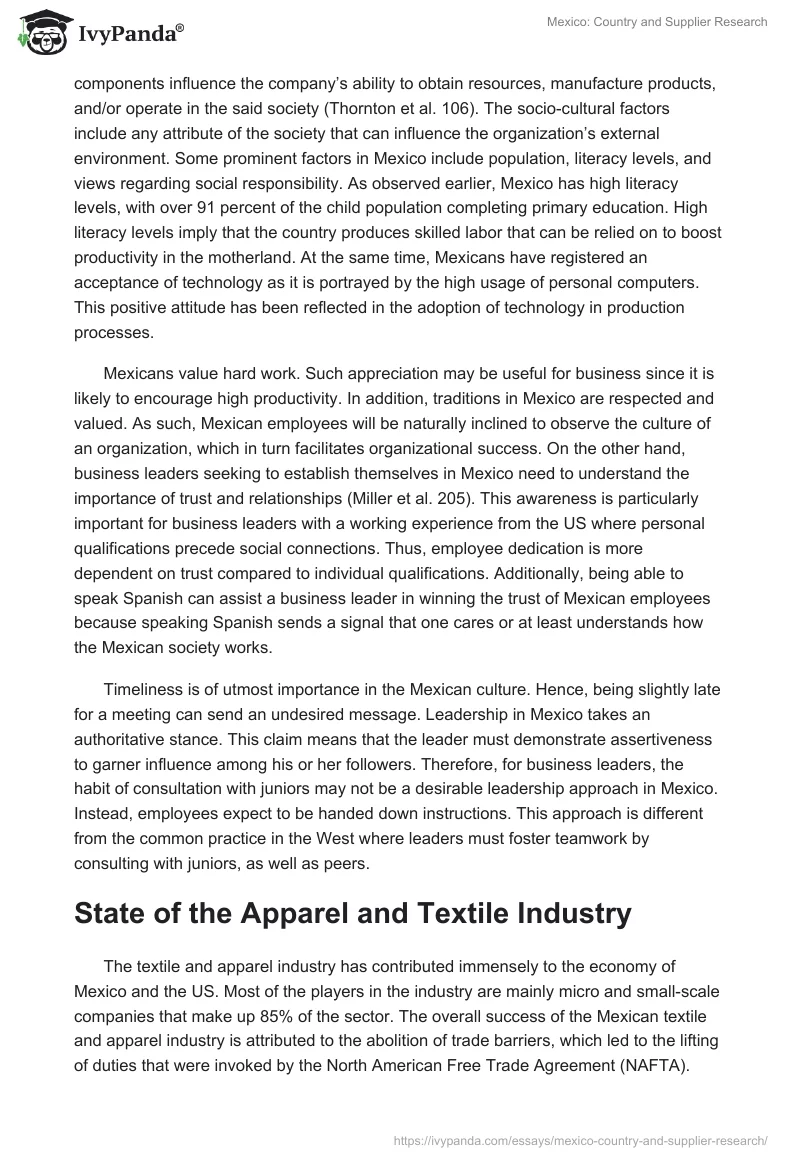 Mexico: Country and Supplier Research. Page 4