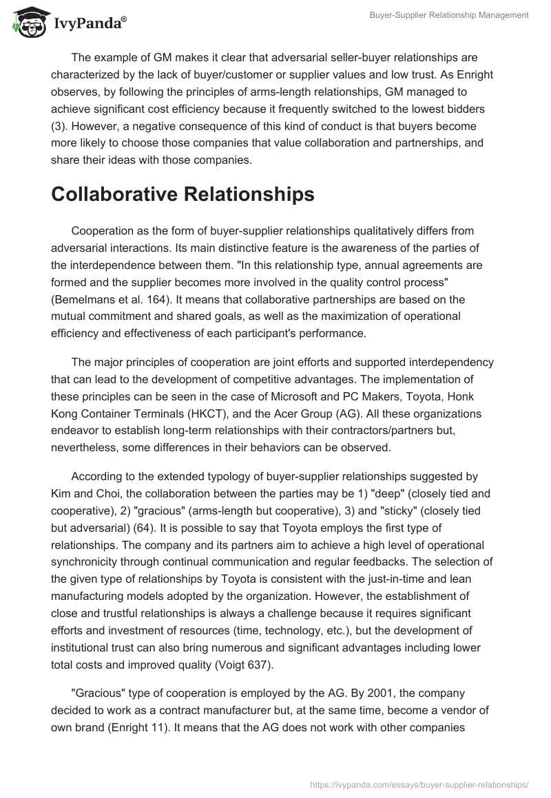 Buyer-Supplier Relationship Management. Page 2