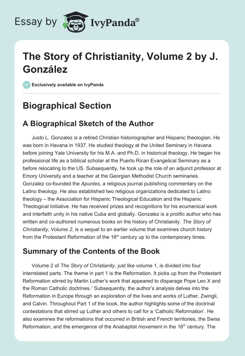 The Story of Christianity, Volume 2 by J. González. Page 1