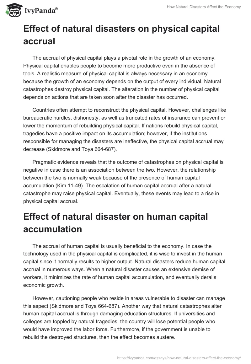 How Natural Disasters Affect the Economy. Page 3