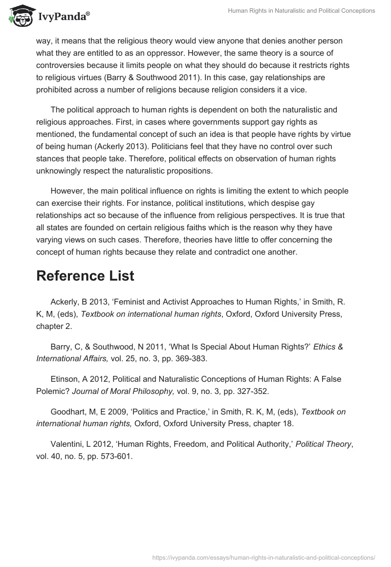 Human Rights in Naturalistic and Political Conceptions. Page 2