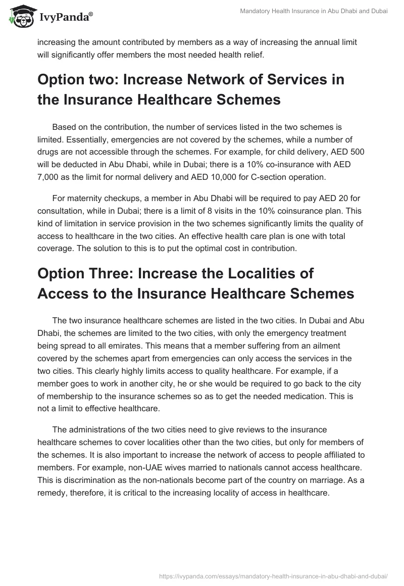 Mandatory Health Insurance in Abu Dhabi and Dubai. Page 3