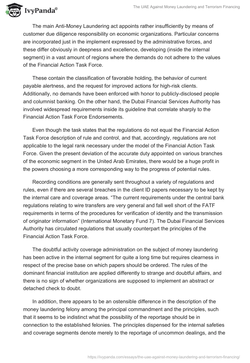 The UAE Against Money Laundering and Terrorism Financing. Page 5