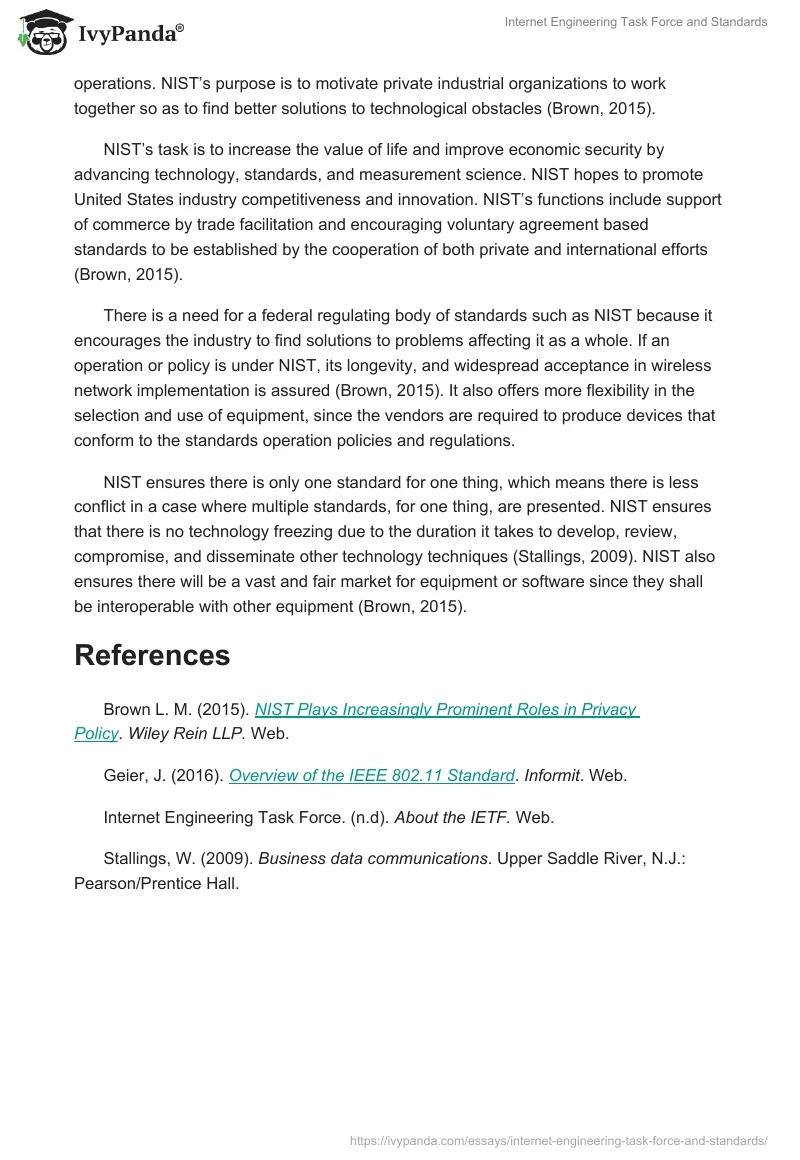Internet Engineering Task Force and Standards. Page 3