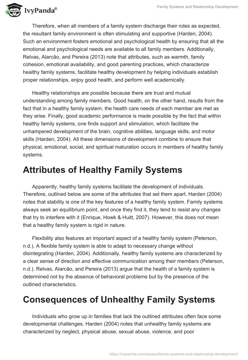 Family Systems and Relationship Development. Page 2