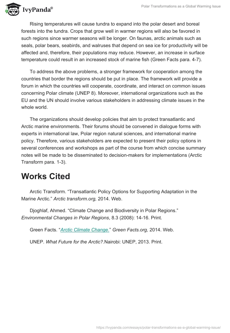 Polar Transformations as a Global Warming Issue. Page 2
