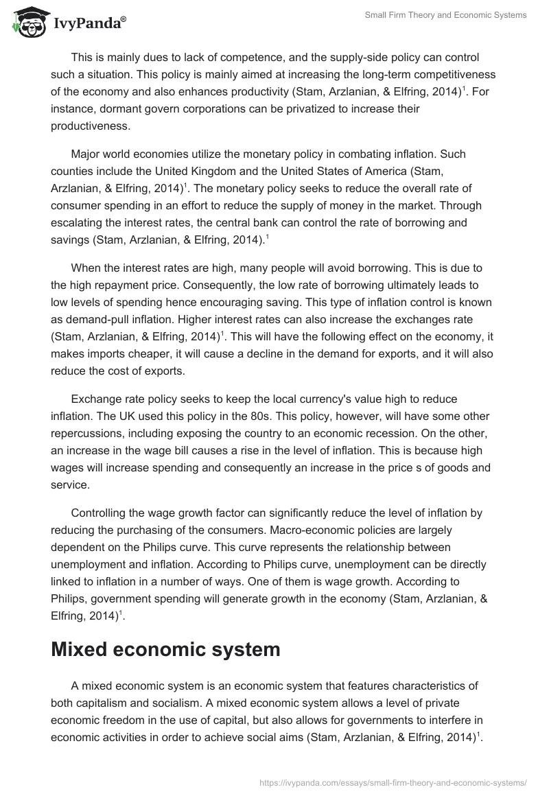 Small Firm Theory and Economic Systems. Page 4