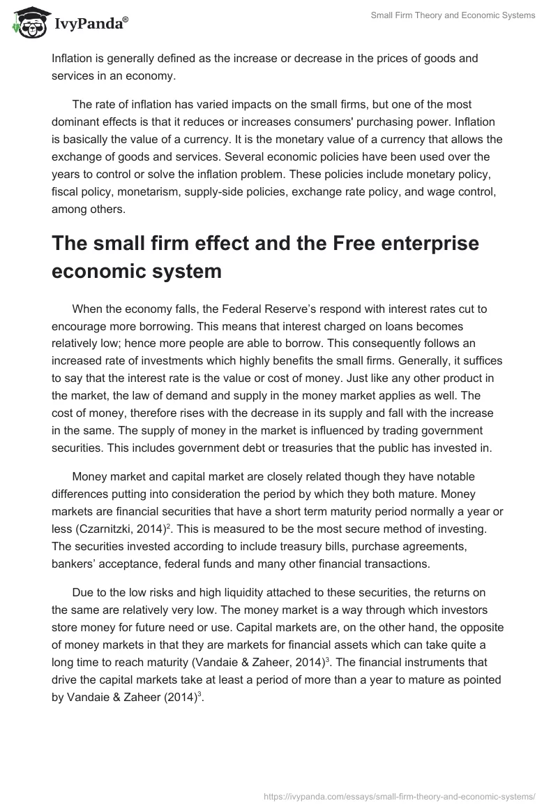 Small Firm Theory and Economic Systems. Page 5