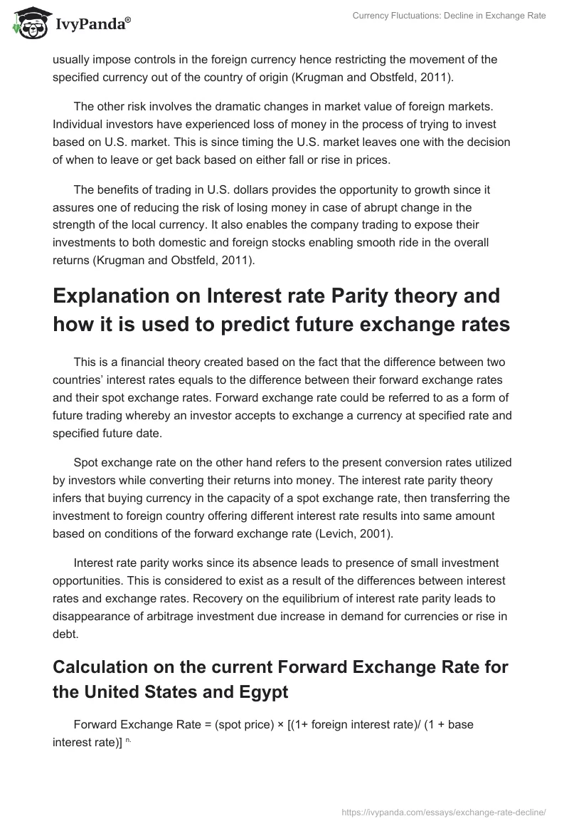 Currency Fluctuations: Decline in Exchange Rate. Page 2