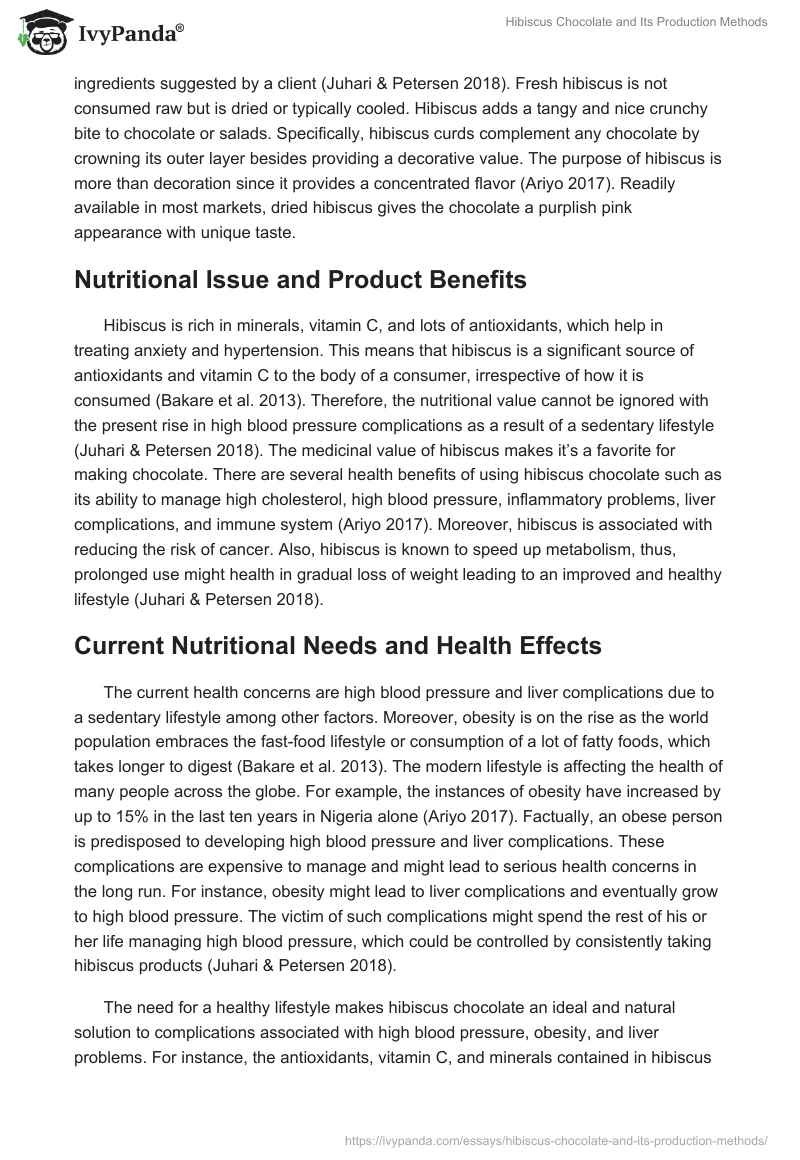 Hibiscus Chocolate and Its Production Methods. Page 2