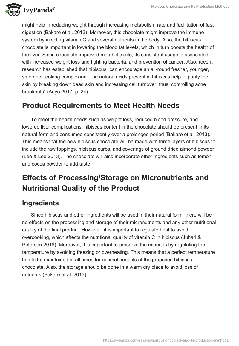 Hibiscus Chocolate and Its Production Methods. Page 3