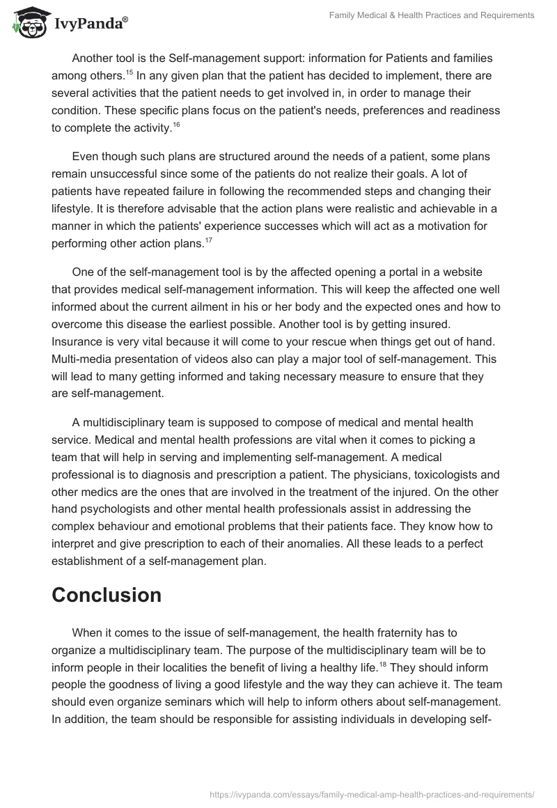 Family Medical & Health Practices and Requirements. Page 4