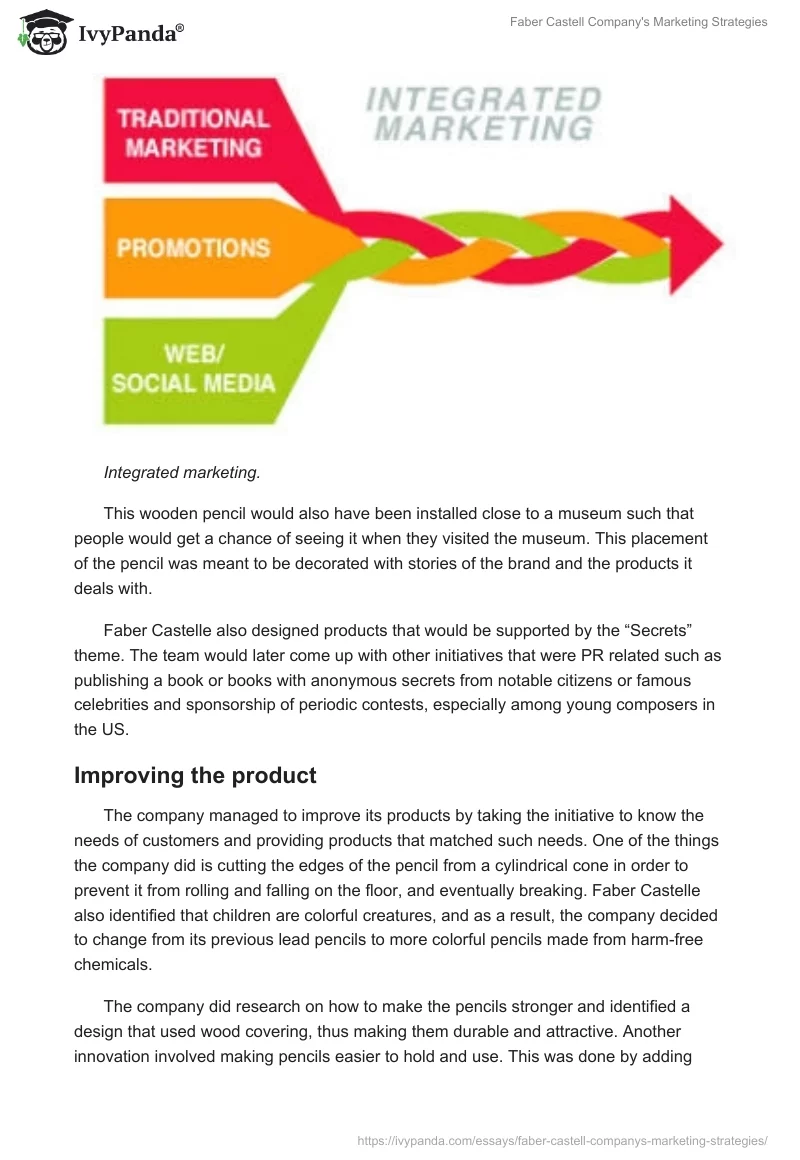 Faber Castell Company's Marketing Strategies. Page 5