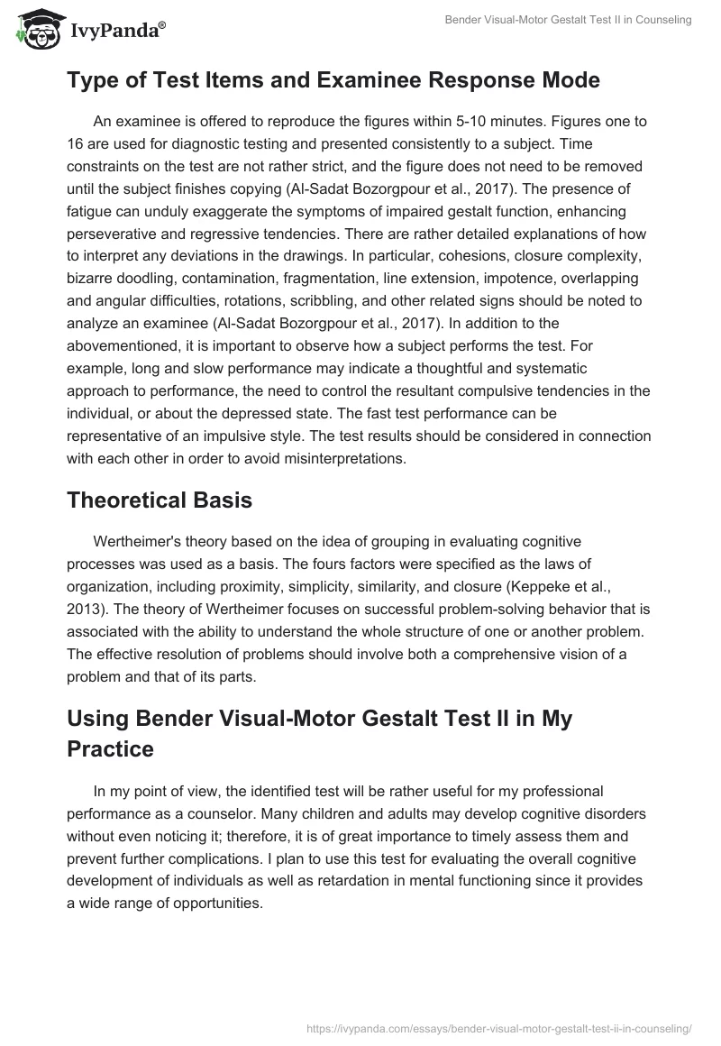 Bender Visual-Motor Gestalt Test II in Counseling. Page 3