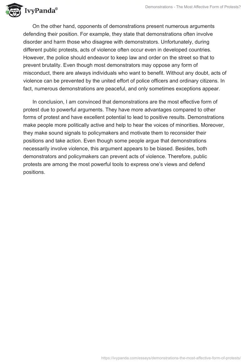 Demonstrations - The Most Affective Form of Protests?. Page 2