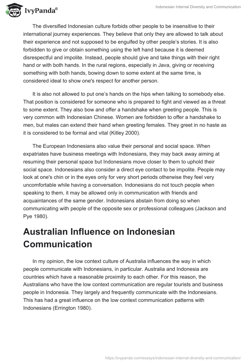 Indonesian Internal Diversity and Communication. Page 3