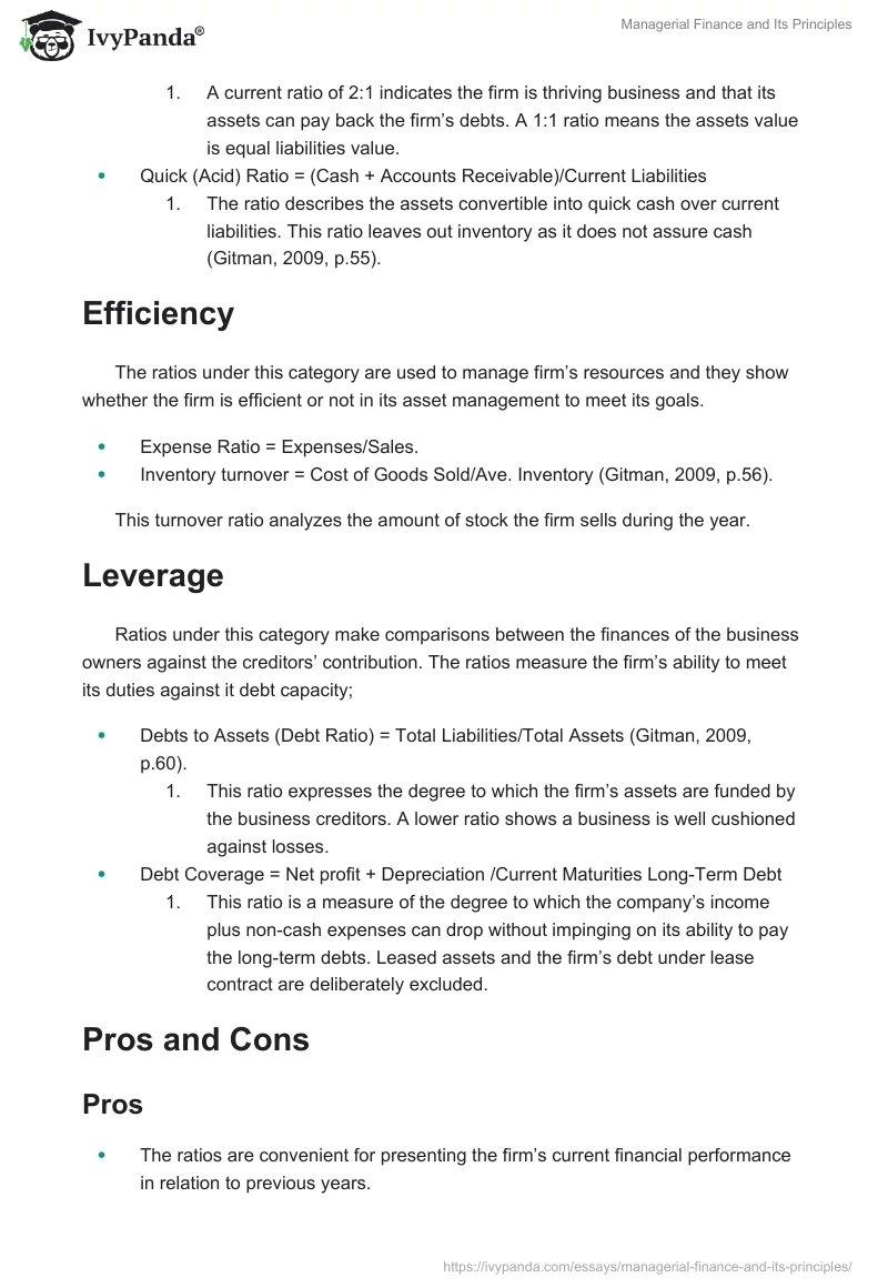Managerial Finance and Its Principles. Page 2