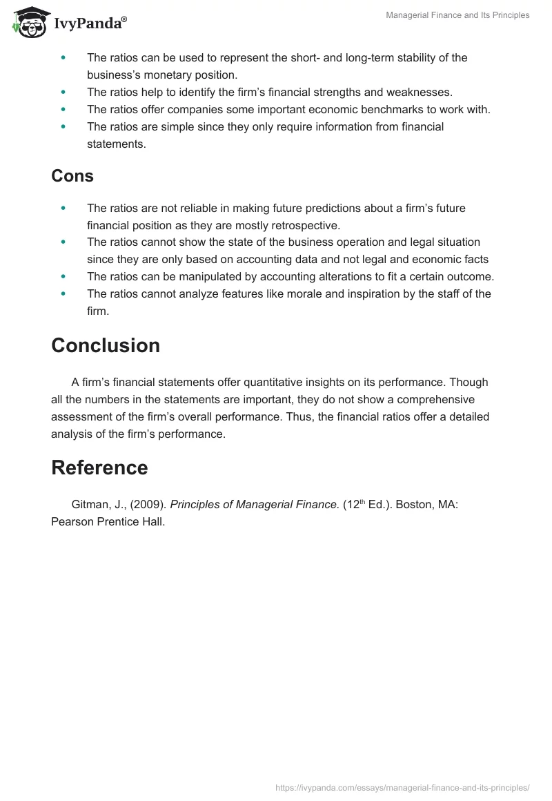 Managerial Finance and Its Principles. Page 3