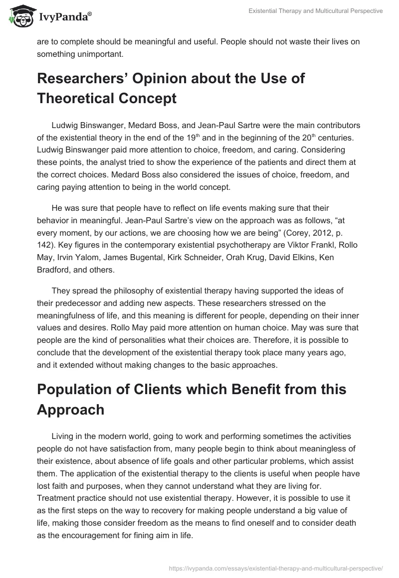 Existential Therapy and Multicultural Perspective. Page 3