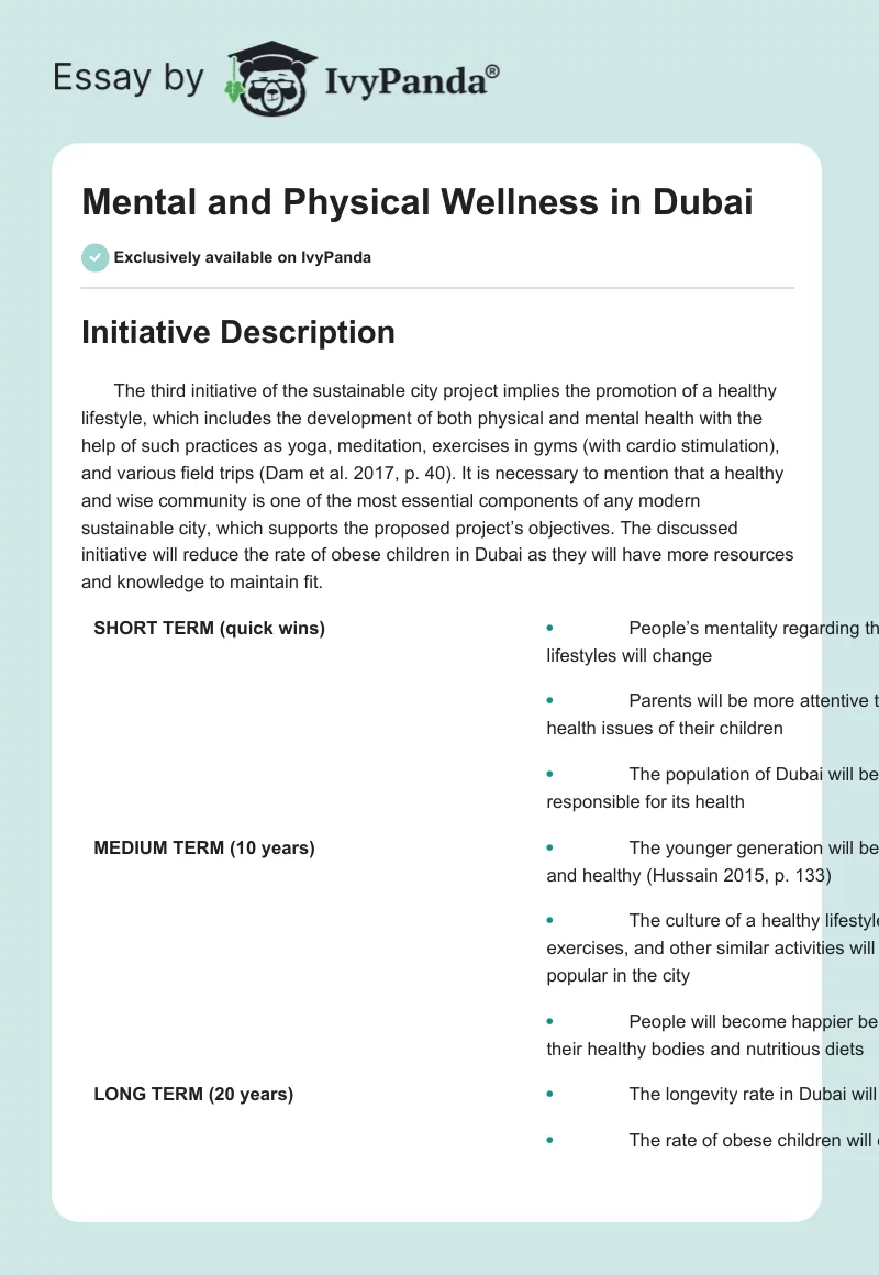 Mental and Physical Wellness in Dubai. Page 1