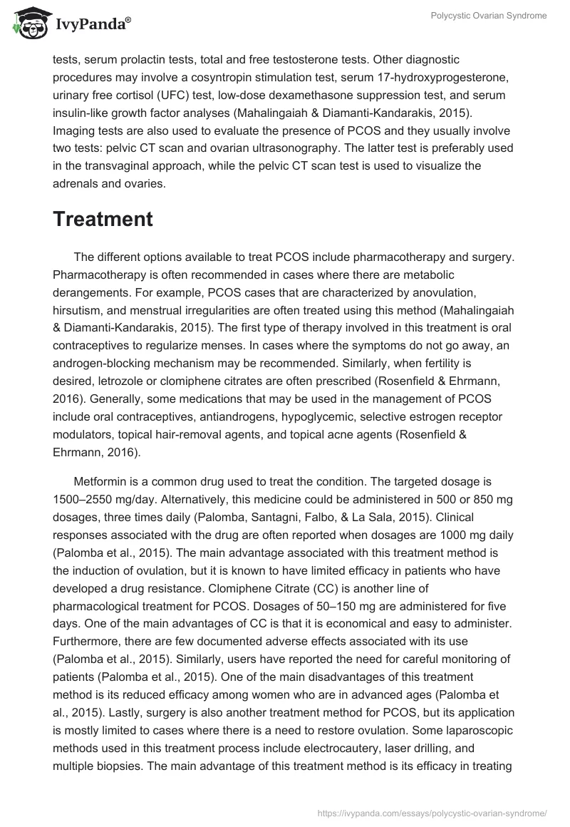Polycystic Ovarian Syndrome. Page 3