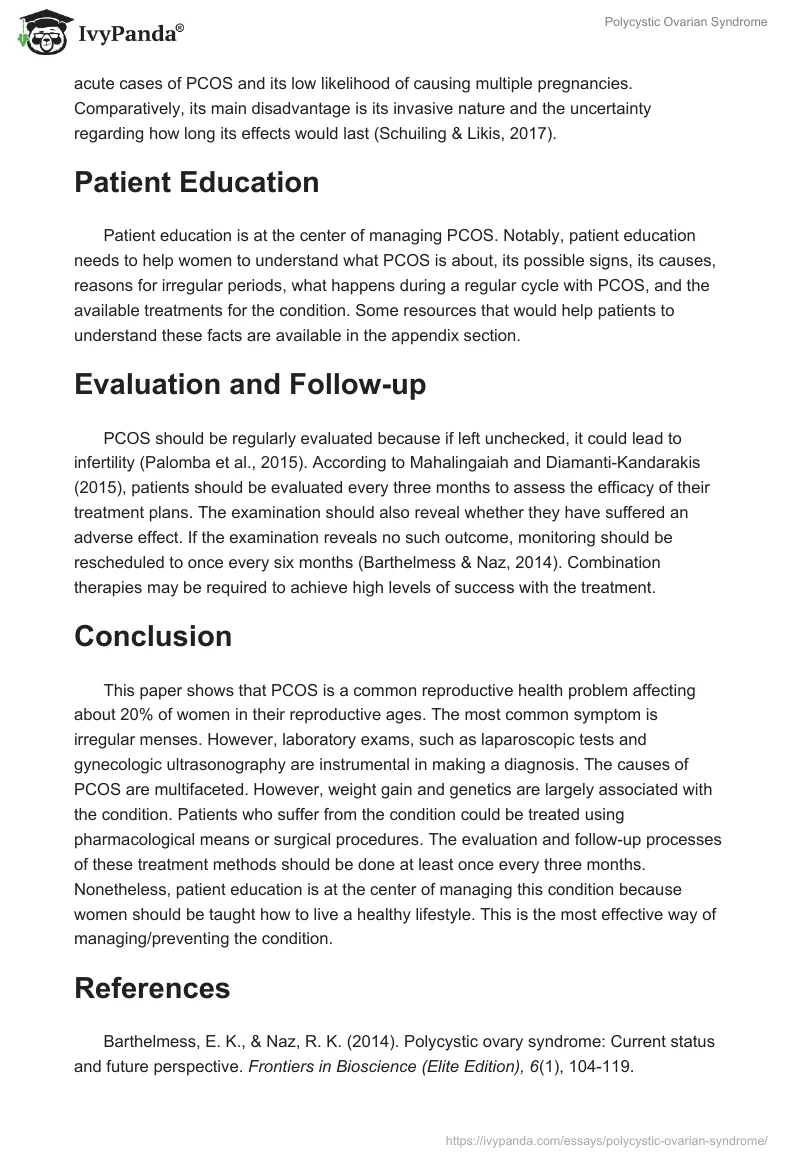 Polycystic Ovarian Syndrome. Page 4