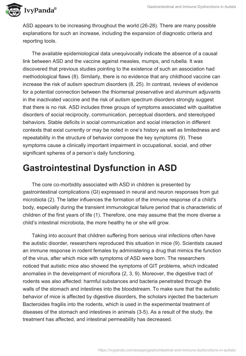 Gastrointestinal and Immune Dysfunctions in Autists. Page 2