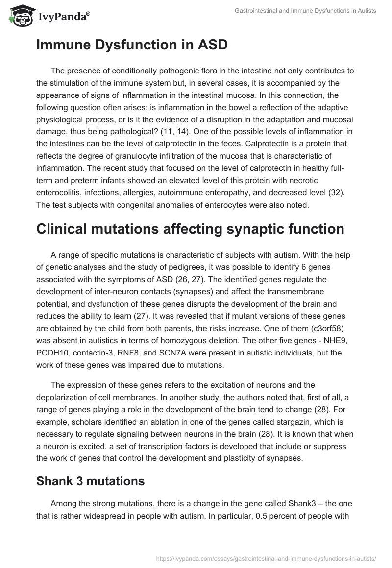 Gastrointestinal and Immune Dysfunctions in Autists. Page 3