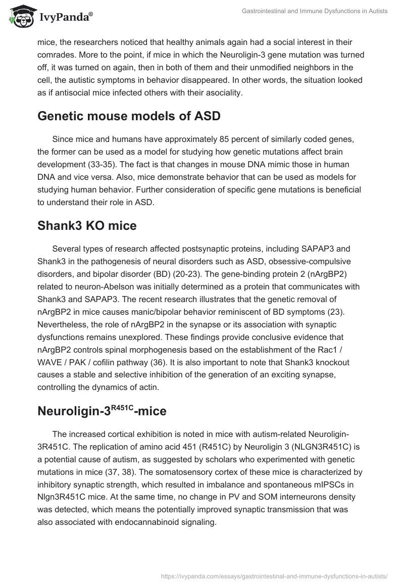 Gastrointestinal and Immune Dysfunctions in Autists. Page 5