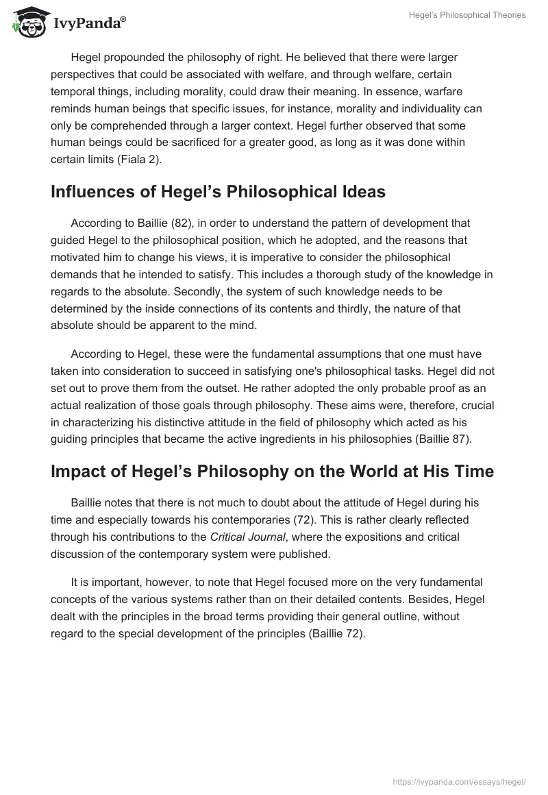 Hegel’s Philosophical Theories. Page 3
