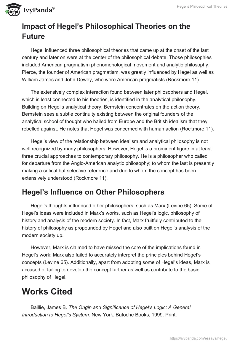 Hegel’s Philosophical Theories. Page 4
