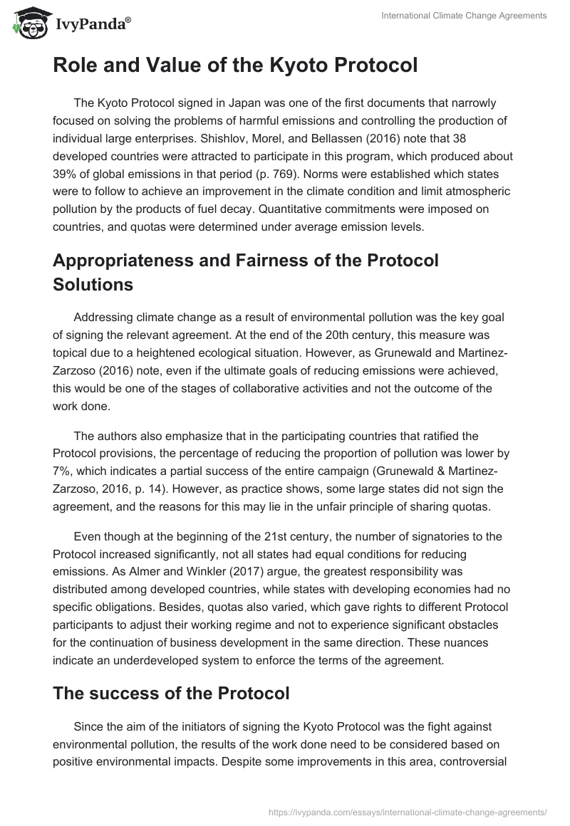International Climate Change Agreements. Page 2