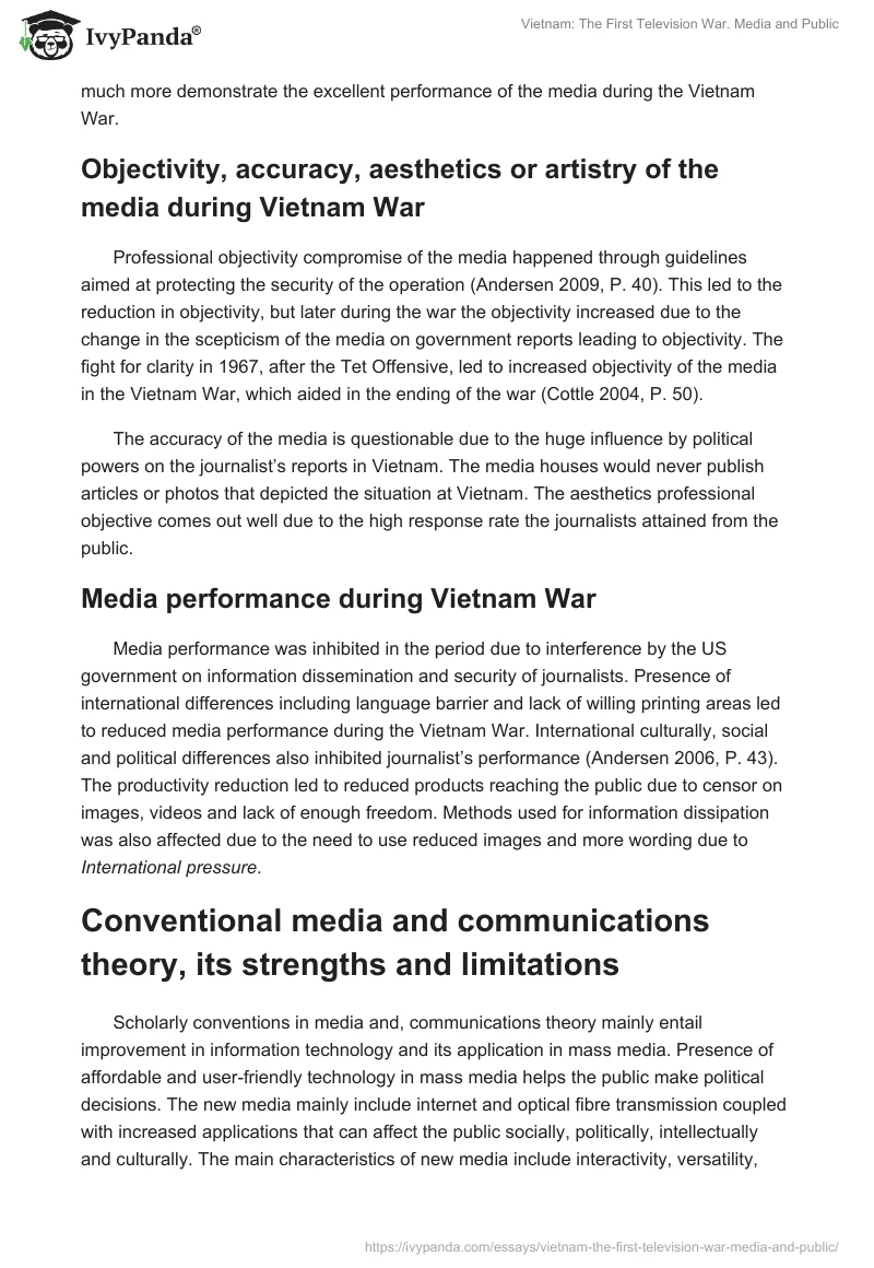 Vietnam: The First Television War. Media and Public. Page 2
