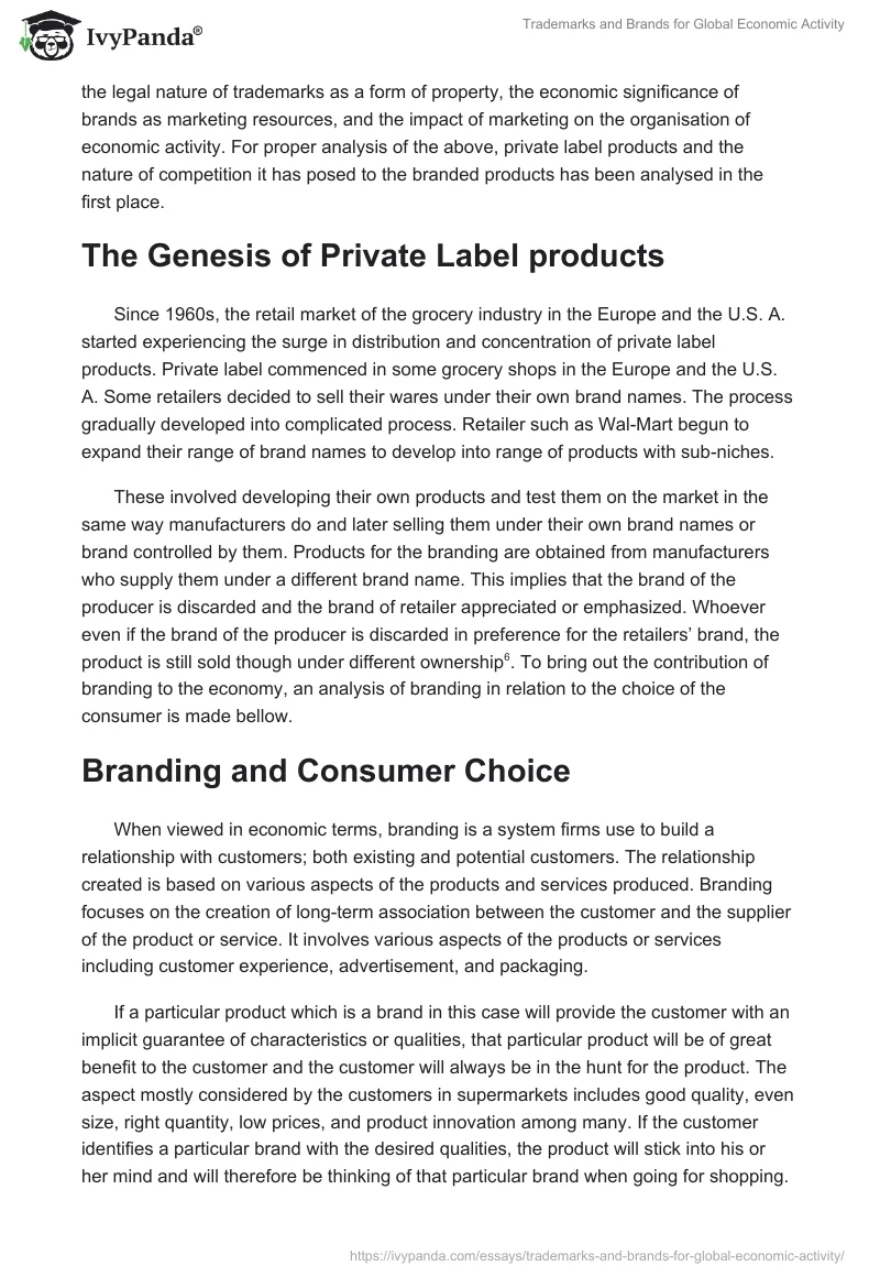 Trademarks and Brands for Global Economic Activity. Page 4