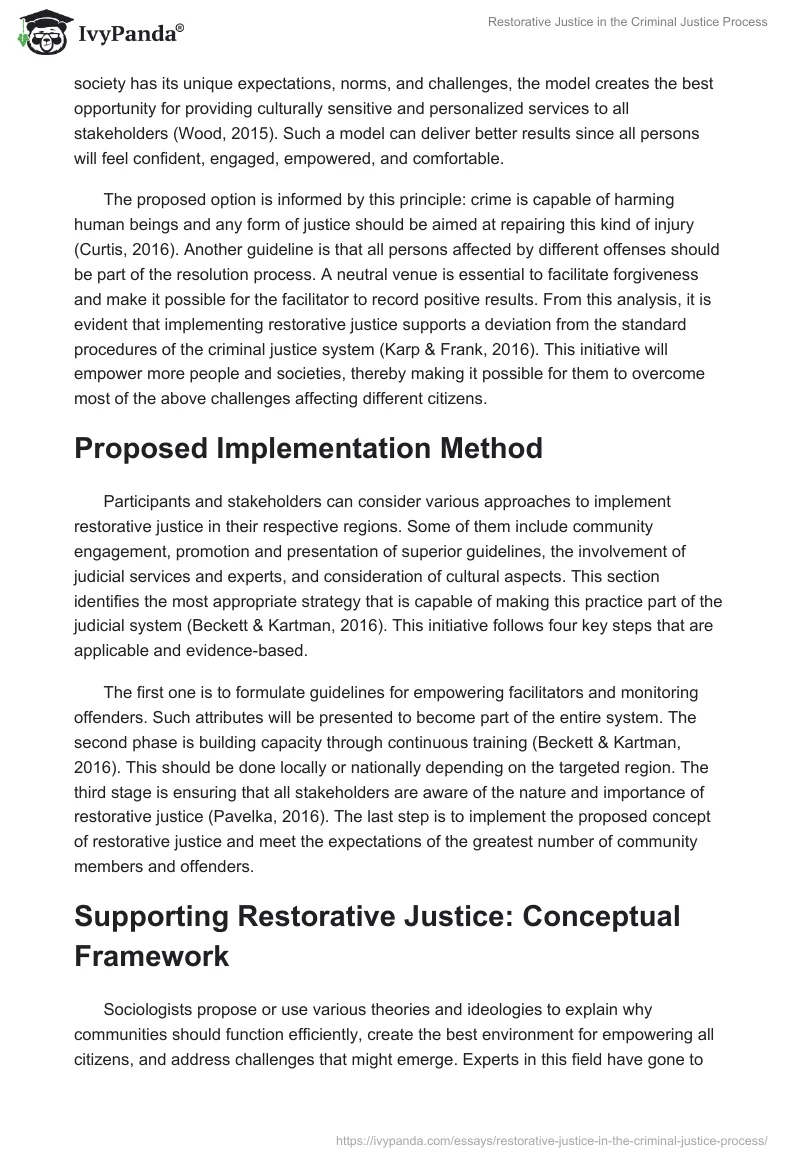 Restorative Justice in the Criminal Justice Process. Page 2