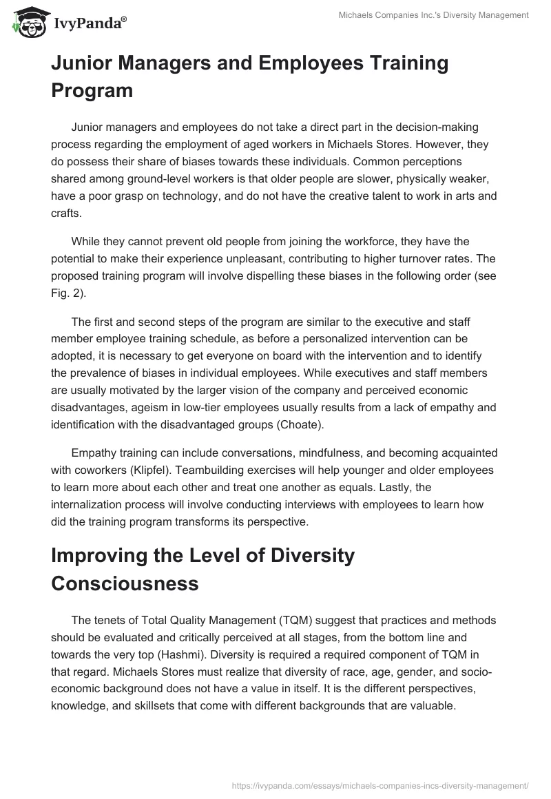 Michaels Companies Inc.'s Diversity Management. Page 4
