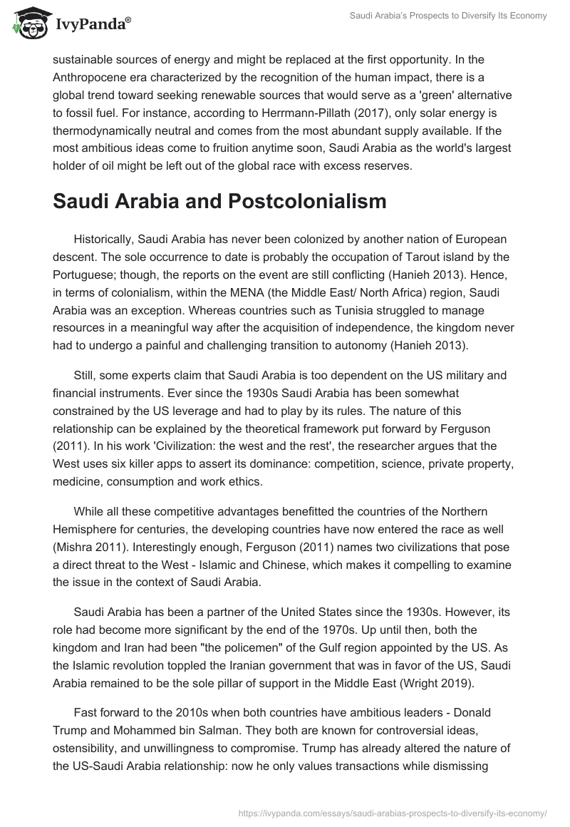 Saudi Arabia’s Prospects to Diversify Its Economy. Page 4