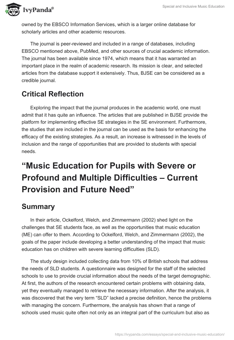 Special and Inclusive Music Education. Page 3
