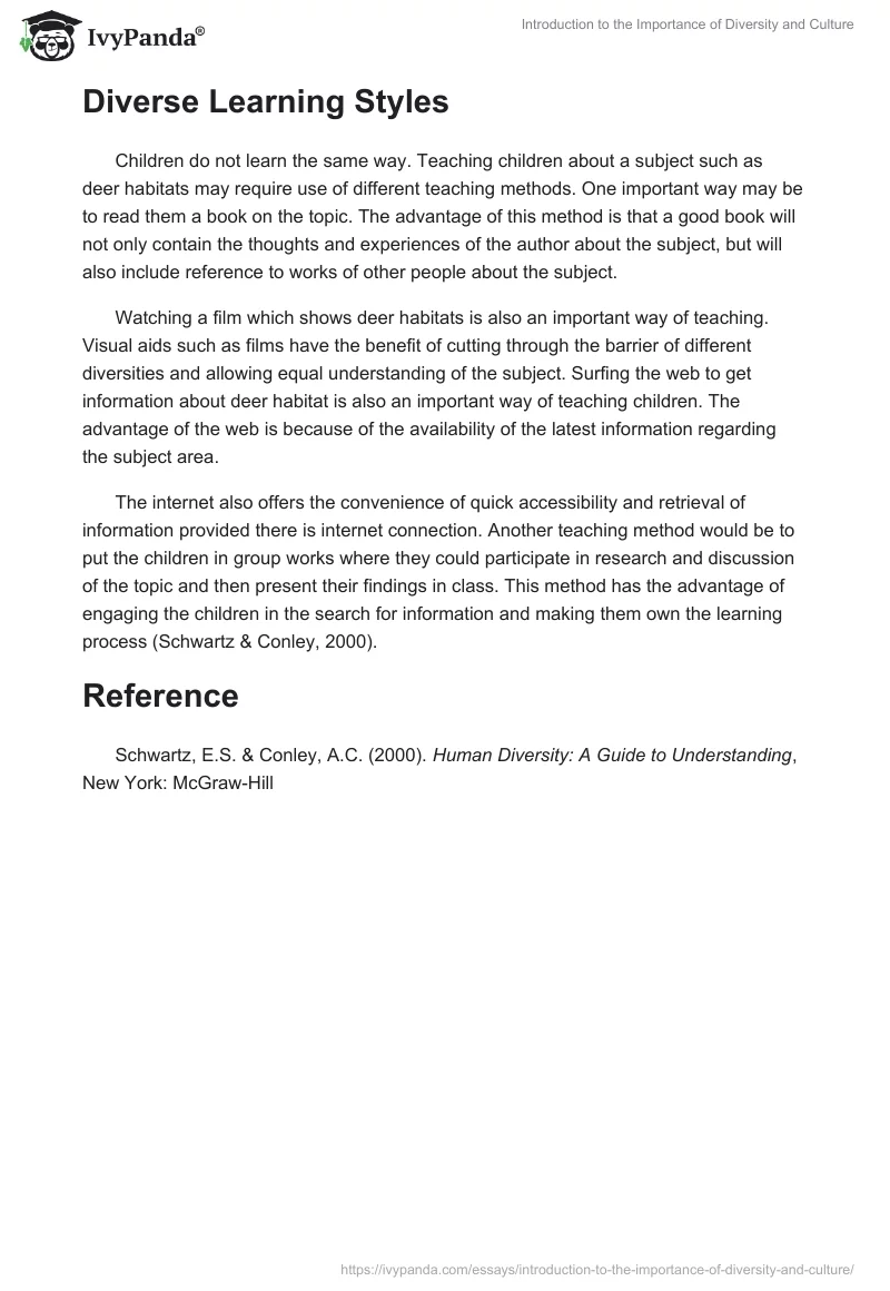 Introduction to the Importance of Diversity and Culture. Page 3
