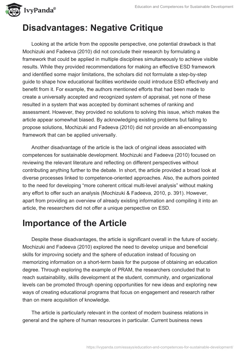 Education and Competences for Sustainable Development. Page 3
