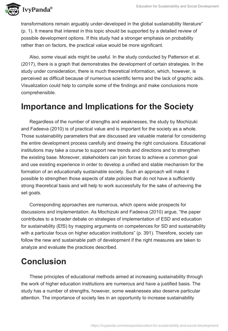 Education for Sustainability and Social Development. Page 3