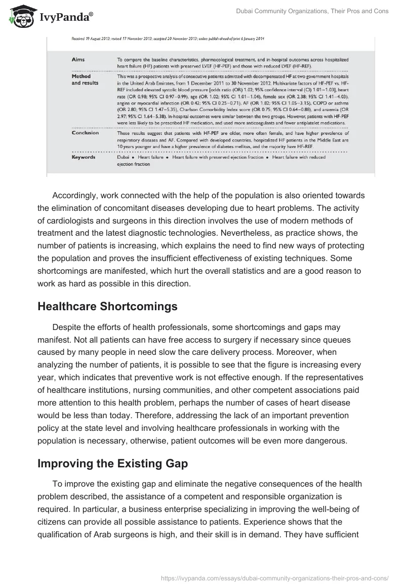Social Needs in Dubai: Healthcare and Demographics. Page 4