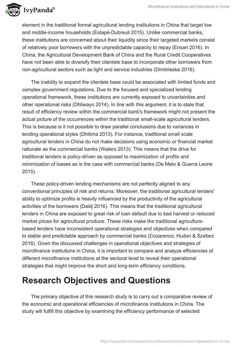 Microfinance Institutions and Operations in China. Page 4