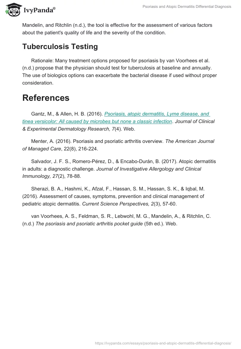 Psoriasis and Atopic Dermatitis Differential Diagnosis. Page 5