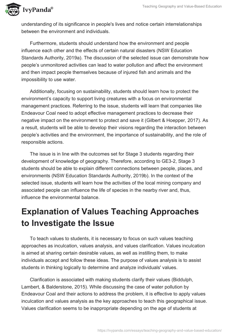 Teaching Geography and Value-Based Education. Page 3