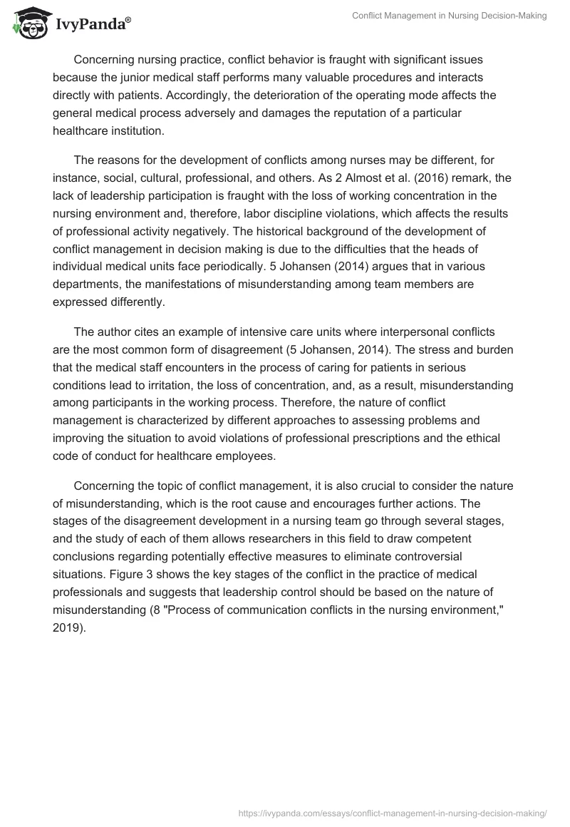 Conflict Management in Nursing Decision-Making. Page 4